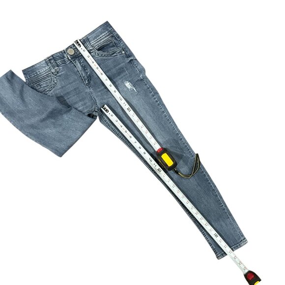 Democracy Womens Skinny Jeans Size 4 "Ab" Technology Distressed Light Wash Denim - Picture 6 of 8